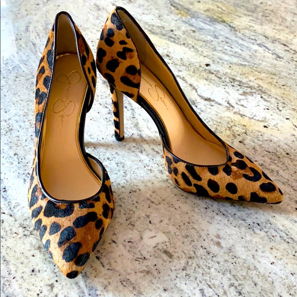 Jessica Simpson Calf Hair Leopard Pumps